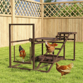 Wooden Chicken Activity Play Set With Perch, Swing, Ladder, Platforms, Feeder Storage, Coffee Wooden Chicken Activity Play Set With Perch, Swing, Ladder, Platforms, Feeder Storage, Coffee